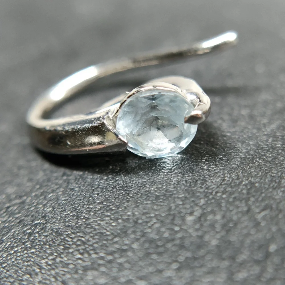 Aquamarine Platinum Earrings